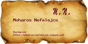 Moharos Nefelejcs névjegykártya